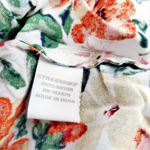 Intro Button Front Blouse Floral Tunic ¾ sleeves Size Small S - Picture 4 of 7